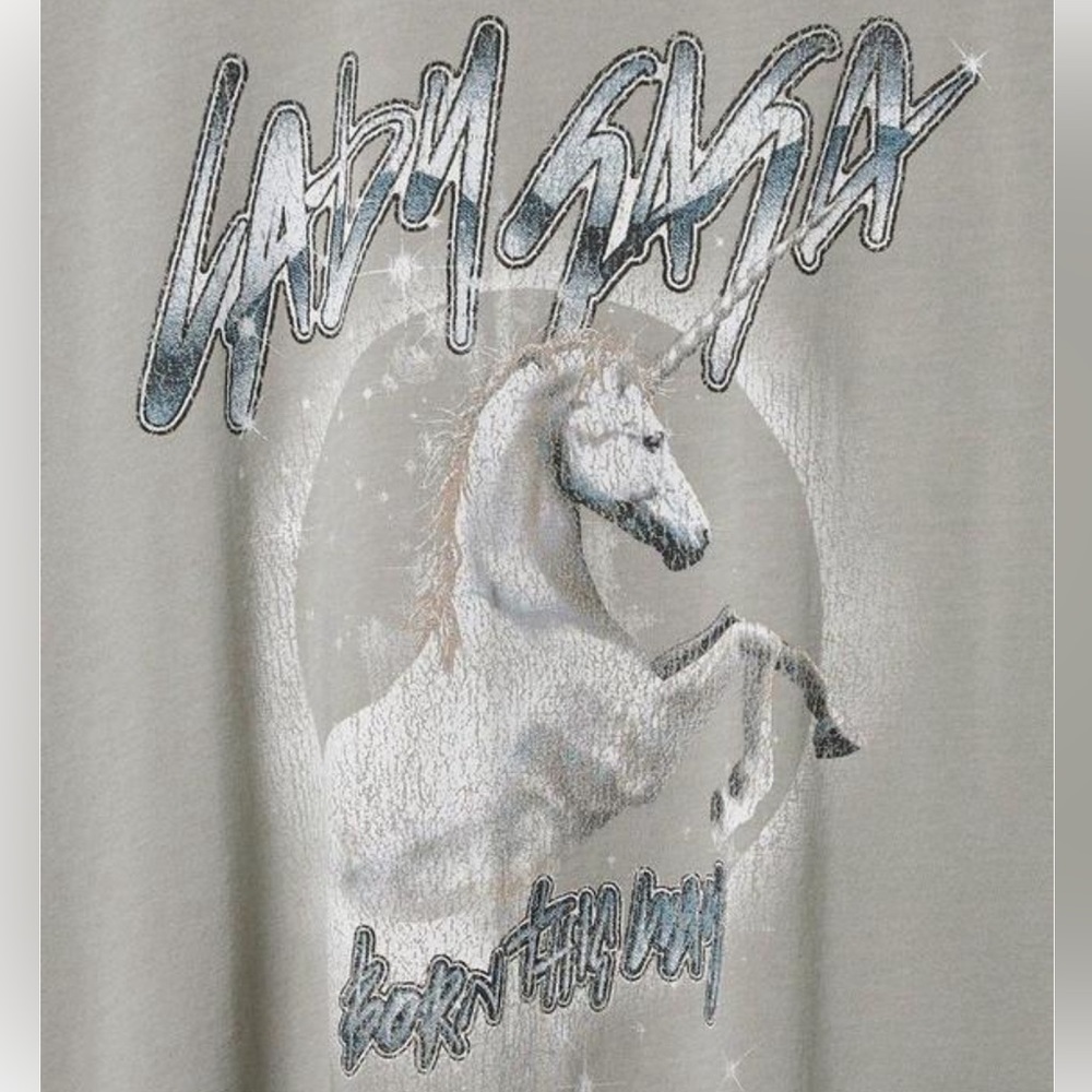 Lady Gaga Born this Way Relaxed Fit Cotton Boxy Short Sleeve Graphic Tee